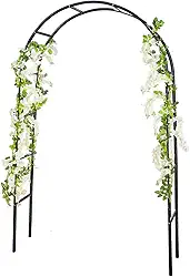 rubfac Arco de Jardim de Metal, Decoração de Casamento e Eventos, Treliça de Jardim para Plantas Trepadeiras, Monte Livremente 2 Tamanhos para Vários Tamanhos de Plantas Trepadeiras Rosas Videiras Dec
