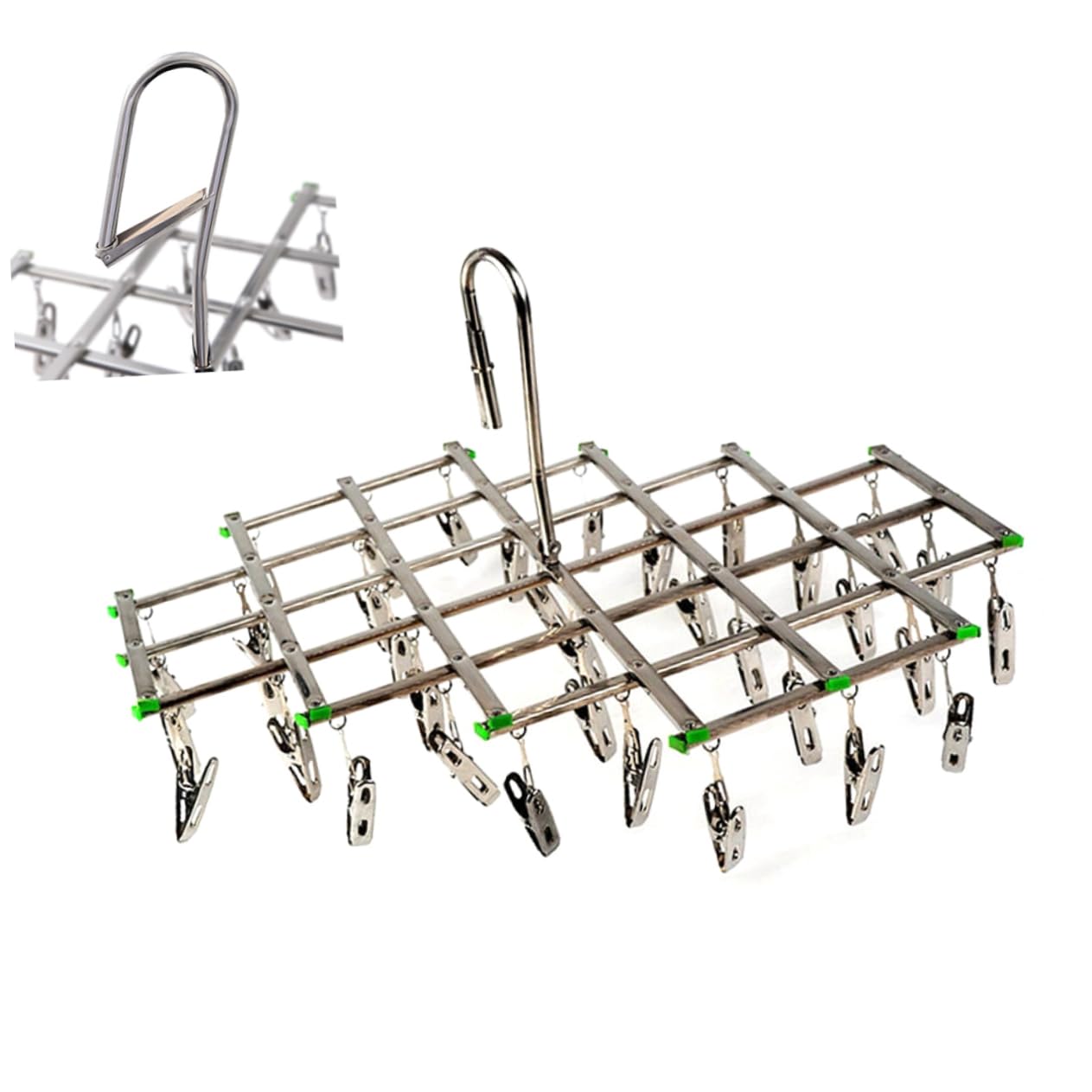 Unomor 35 Clip and Drip Hanger Socks Hanger Folding Hangers Clip Hangers Clothes Horse Drying Rack Folding Clothes Rack Clothes Drying Rack Coat Hangers Hanging Drying Rack Clothes Hanger