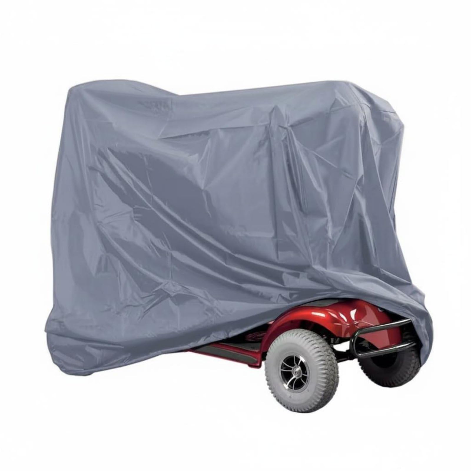210D Oxford Material Electric Wheelchair Cover Dustproof Mobility Scooter Storage Cover Waterproof Power Chair Weather Protector Weatherproof for Disabled People, Seniors, Garage, Gray, 170-61-image-9