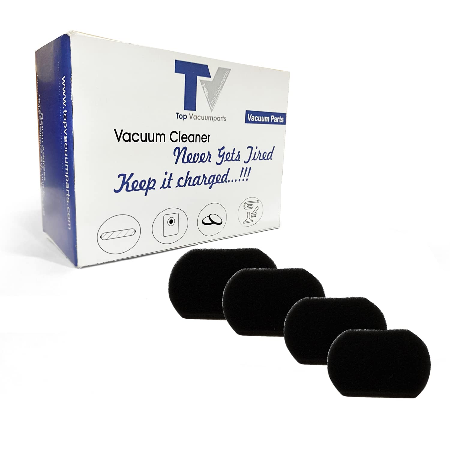 Vacuum Sponges Filter Replacement for Bissell 3-in-1 Stick Lightweight Bagless Cleaner, Fits Model 2030 2033 2033M 20336 20334 (4-Pack)