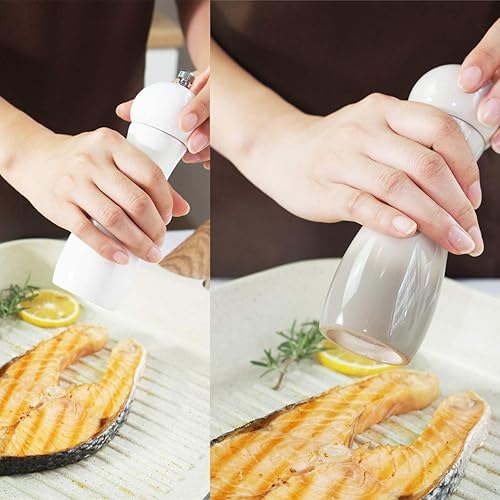 Miniatura 9 de Molinillo de pimienta, Molinillo de sal y pimienta, Molinos de sal, Elegante molino de sal y pimienta de madera, Núcleo de molinillo de cerámica,