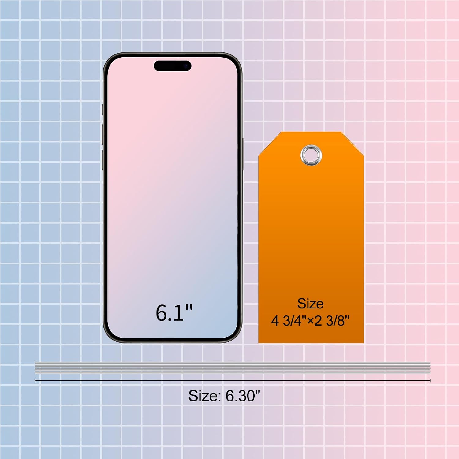 500 Pcs Large Plastic Shipping Tags with Wire Attached Heavy Duty Blank Waterproof Tags with String for Inventory Outdoor Labeling Equipment 4 3/4" x 2 3/8" (Orange)