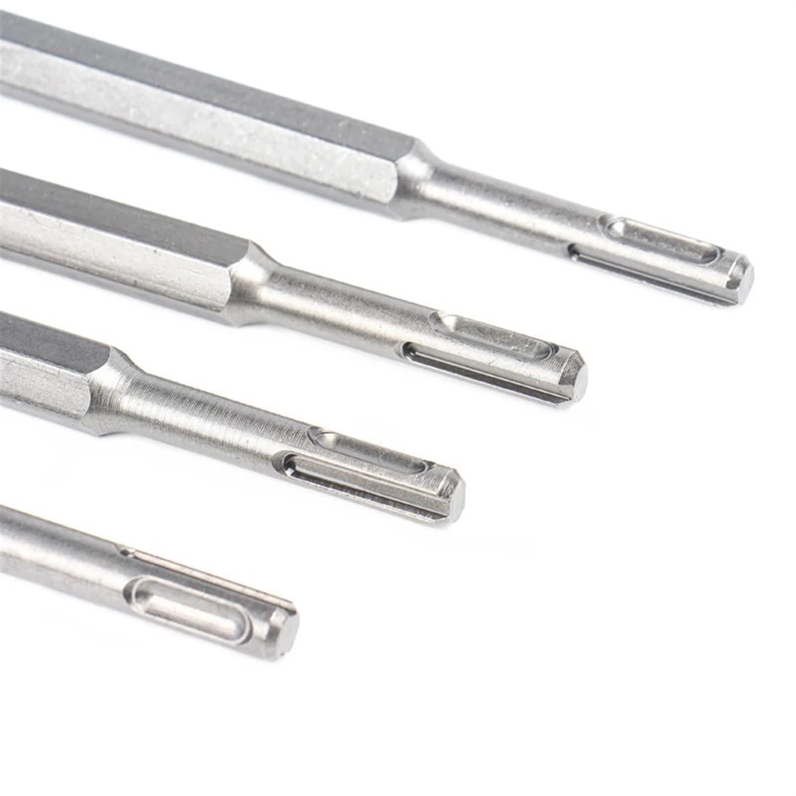 Set di Scalpelli Punta for Trapano a percussione, scanalatura a Punta, scalpello Piatto, Set di Utensili for muratura for la Lavorazione del Legno, Muro di Cemento, Roccia(4pcs)