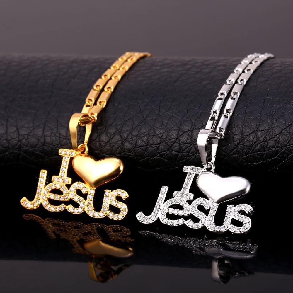 U7 Russian Orthodox Cross Pendant/Praying Hands/Ichthys Sign for Men Women Stainless Steel 18K Gold Plated Jesus Pendant Christian Religious Necklaces, Length 22" Silver Black Gold - Image 7