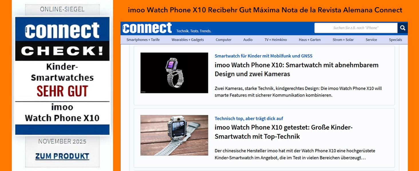 imoo X10 Reloj Inteligente Niño con GPS y Llamadas - 1.6alla, SOS, Localización en Tiempo Real (hasta Planta), App de Control Parental, IP68 - Smartwatch Niños 3-12 Años para Seguridad y Comunicación