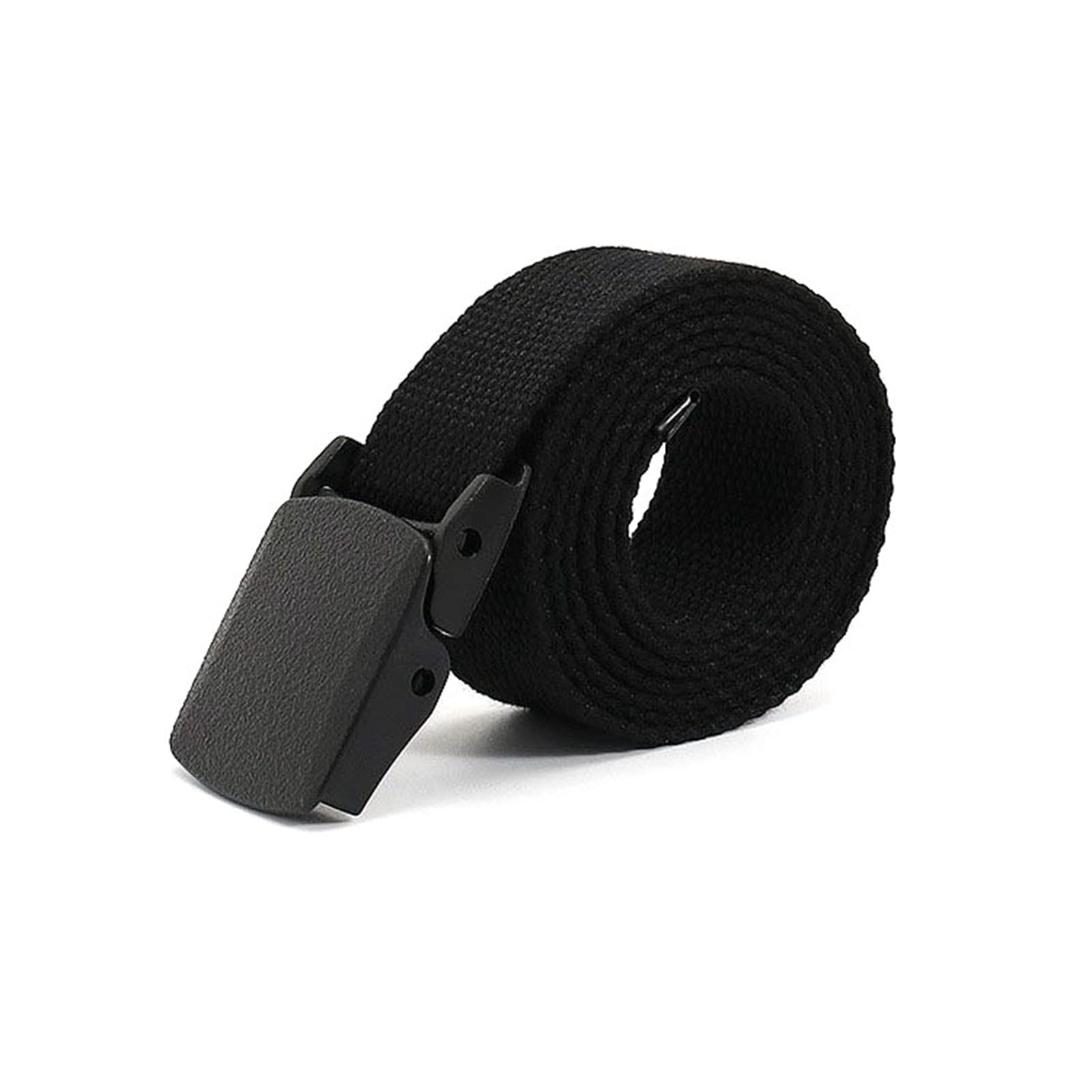 Colorful Nylon Tactical Belt 3.2 cm Width Clothing Accessories Canvas Braided Belt Clothing Decoration Belt, Black, 120cm