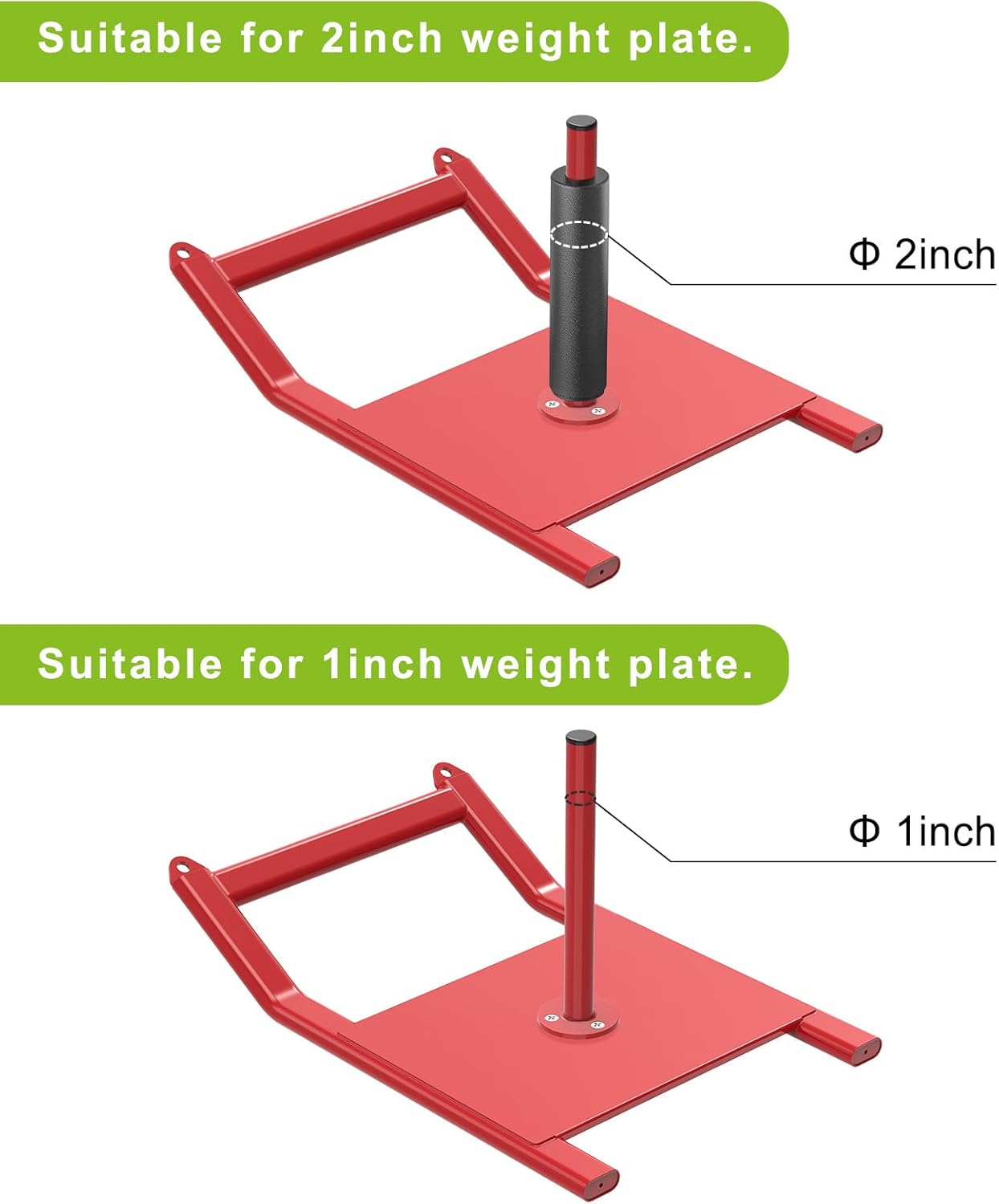 Kipika Weight Sled, Workout Sled, Fitness Strength Training Sled, Speed Training Sled for Athletic Exercise, Speed Improvement, Easily Through Obstacles, Suitable for 1" & 2" Weight Plate