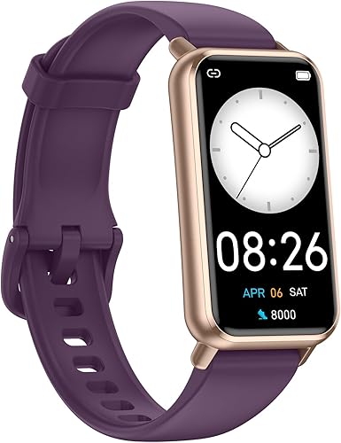 Long Battery Pedometer Watch 14 Days Battery Life, Slim Design No AppPhone Required Fitness Tracker, 50 Meters Waterproof Smart Watch, Heart Rate &