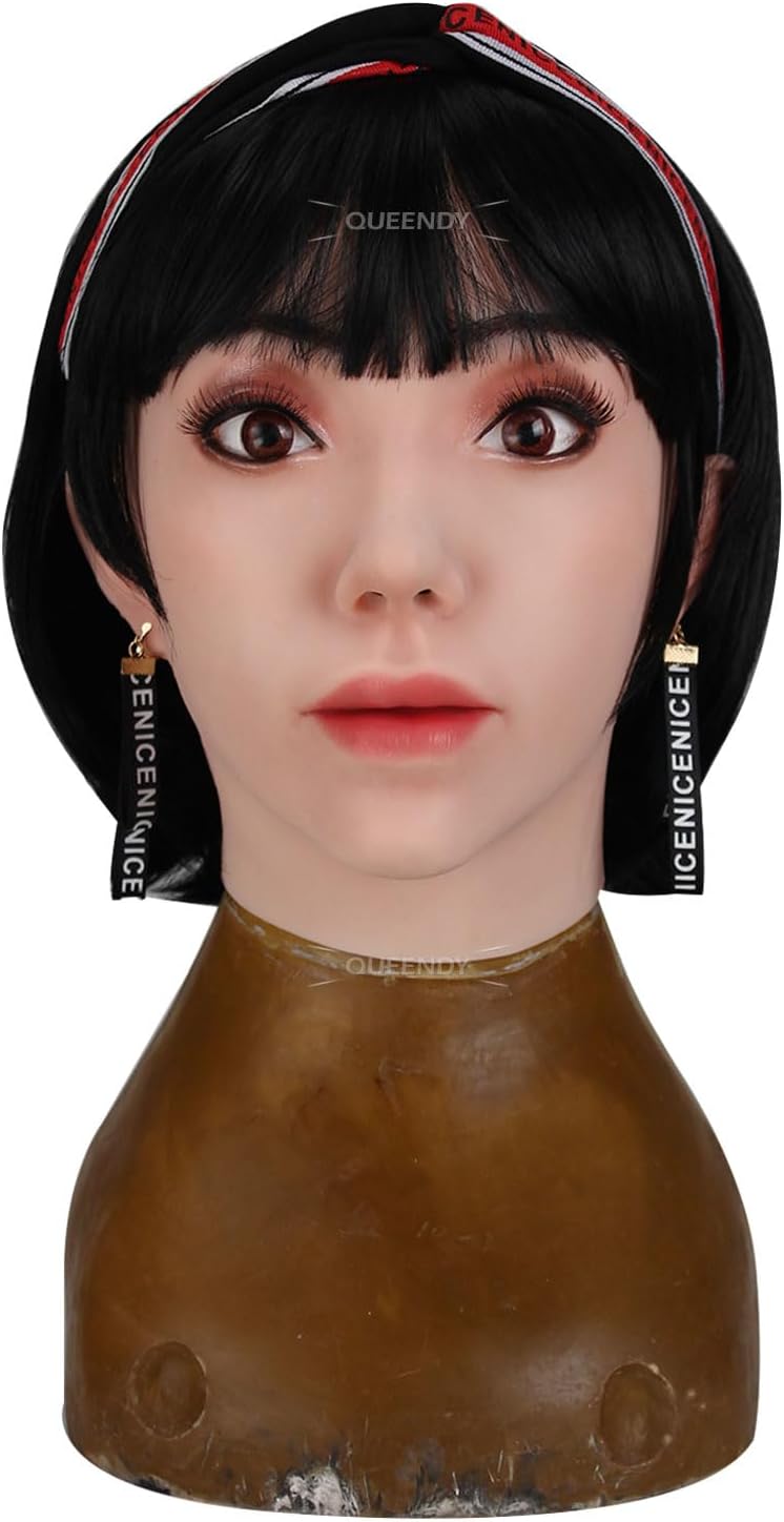 Silicone Headgear Female Full Soft Face Can Make up Mask for Crossdressers Cosplay Halloween Transgender