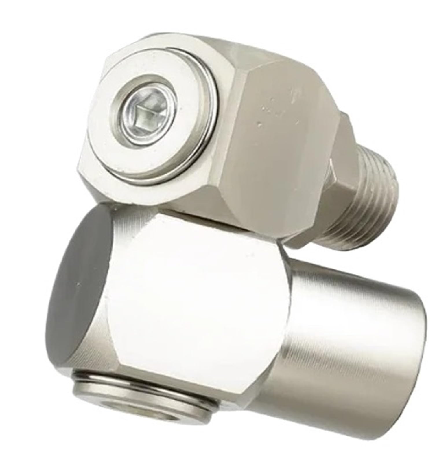 Conectores giratorios de manguera de aire, adaptador de herramienta de aire, accesorio giratorio Universal neumático, acero al carbono endurecido, 1 ud./2 unidades(2PC DN15)