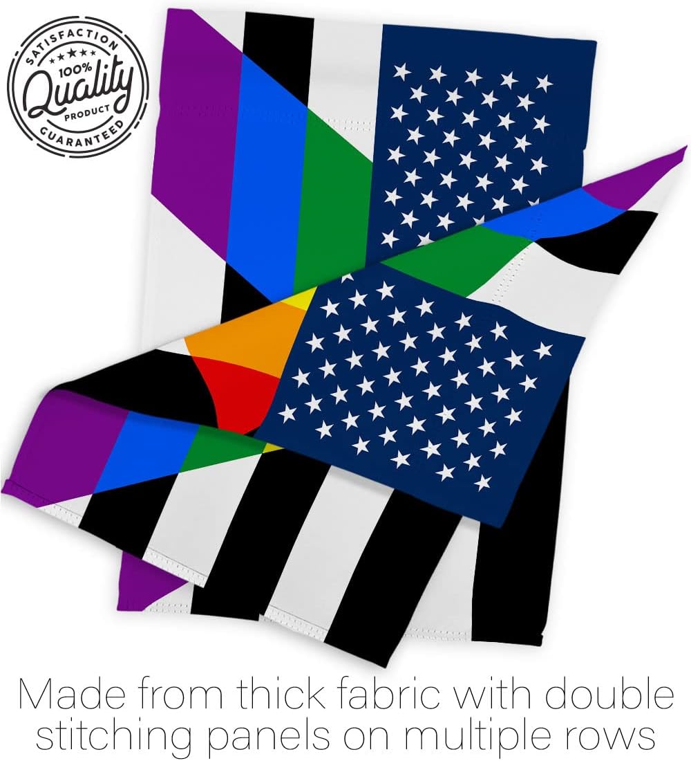 US Straight Allies for Equality House Flag - Support Pride Rainbow Love LGBT Gay Bisexual Pansexual Transgender - Decoration Banner Small Garden Yard Gift Double-Sided Made in USA 28 X 40
