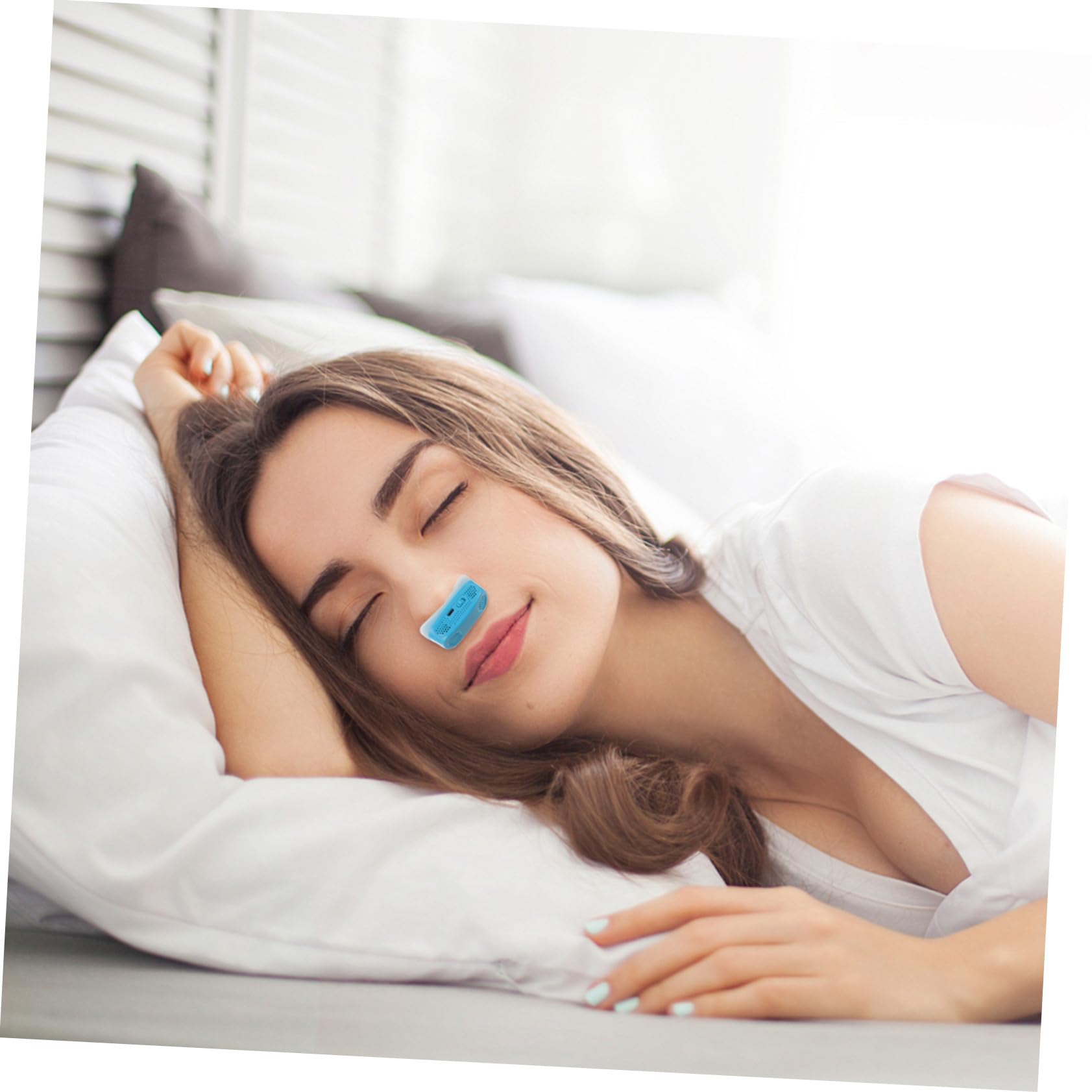 Dispositivo Antirronquidos Portátil para Dormir, Ventilación Nasal Aire Purificado, Clip Nasal ABS para Mejorar el Descanso Salud