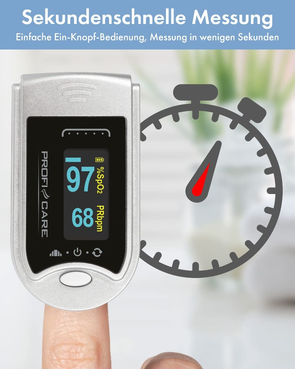 HOLFENRY Pulsoximeter Finger - Misst Sauerstoffsät Produktbild-Vorschau 3