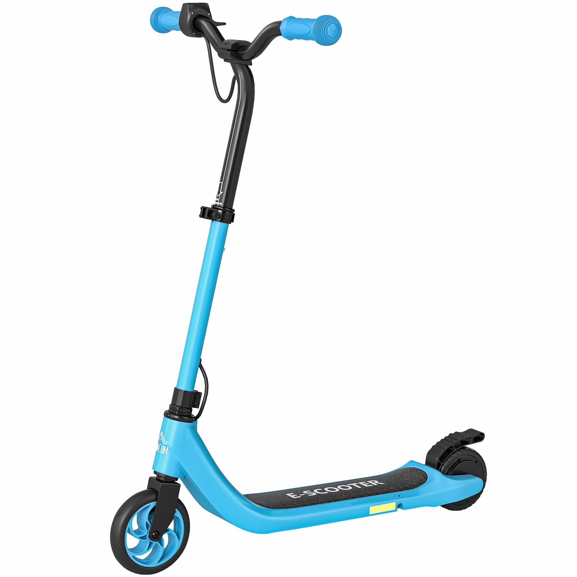 HOMCOM Electric Scooter for Kids, Scooter for Age 6+, Up to 8 KM/H, Maximum Range 6 KM, 6kg Lightweight, Adjustable Height, Rear Brake, Blue