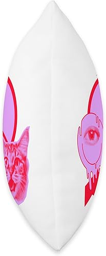 Miniatura 2 de Personalized Layla First Name I Love Retro Cat Mom Throw Pillow, 16x16, Multicolor