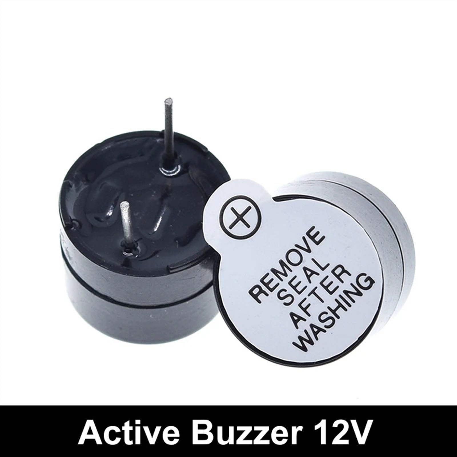 10pcs 3V 5V 12V Active Buzzer Magnetic Long Continous Beep Tone 12 * 9.5mm(12V Active Buzzer)