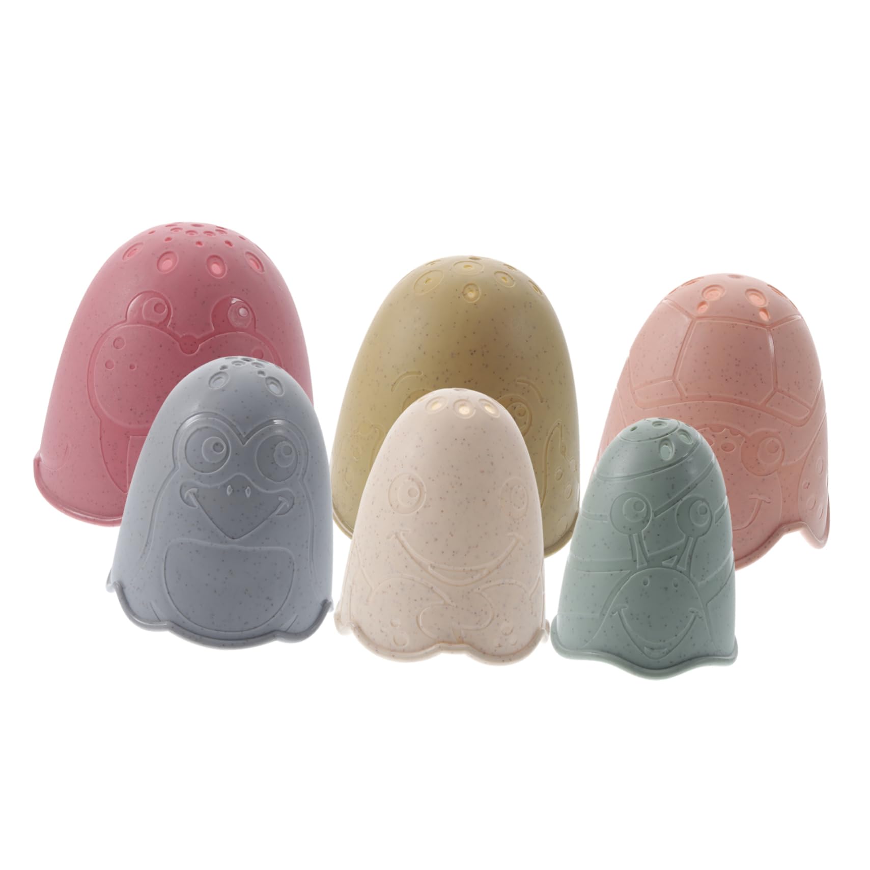 CIYODO 1Set Colorful Stacking Cups for Rabbits Multipurpose Bunny Feeding Bowls Fun Food Hiding Cups for Boredom Relief Engaging for Indoor Outdoor Use