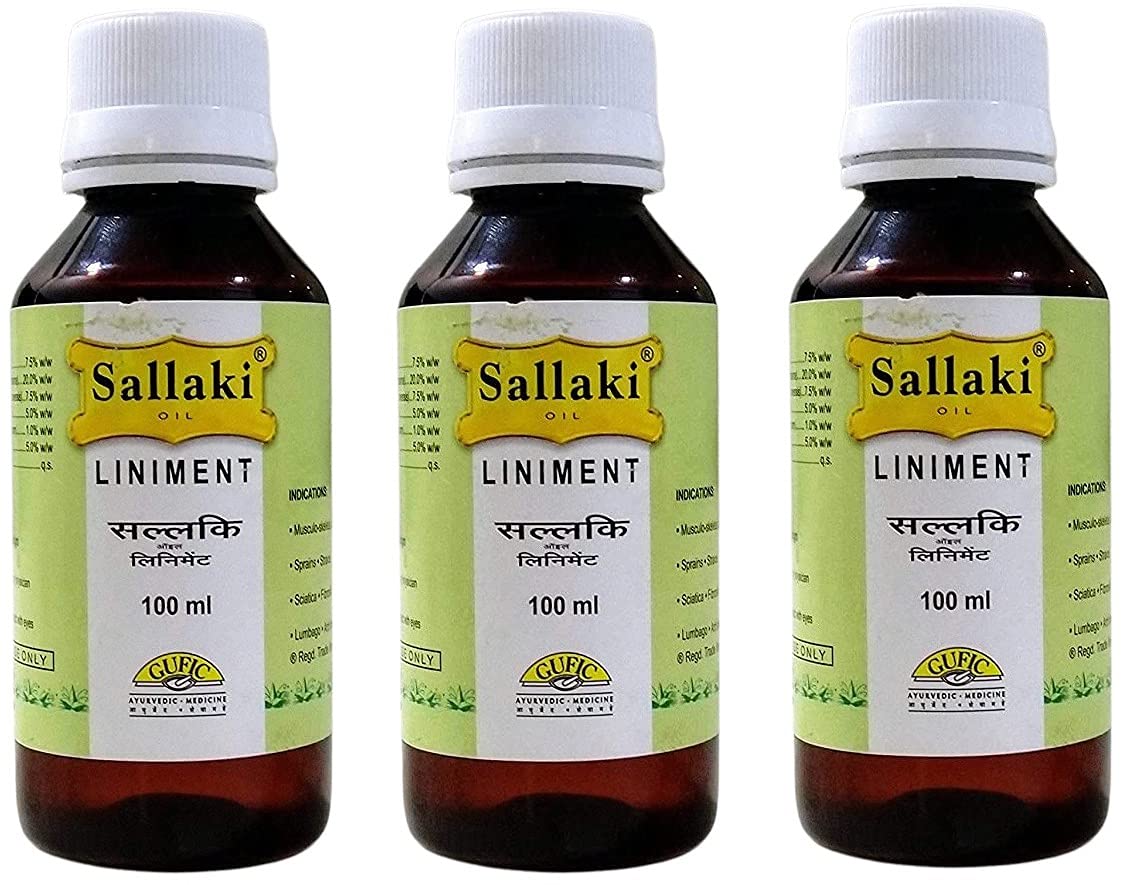 Gufic Sallaki (Shallaki- Boswellia Serrata) Liniment (100ml - Pack of 3) Relieves muscular, joint pain and swelling | Improves joint function and mobility | Prevents joint destruction. (B0BLNVX1YD) Amazon Price History, Amazon Price Tracker
