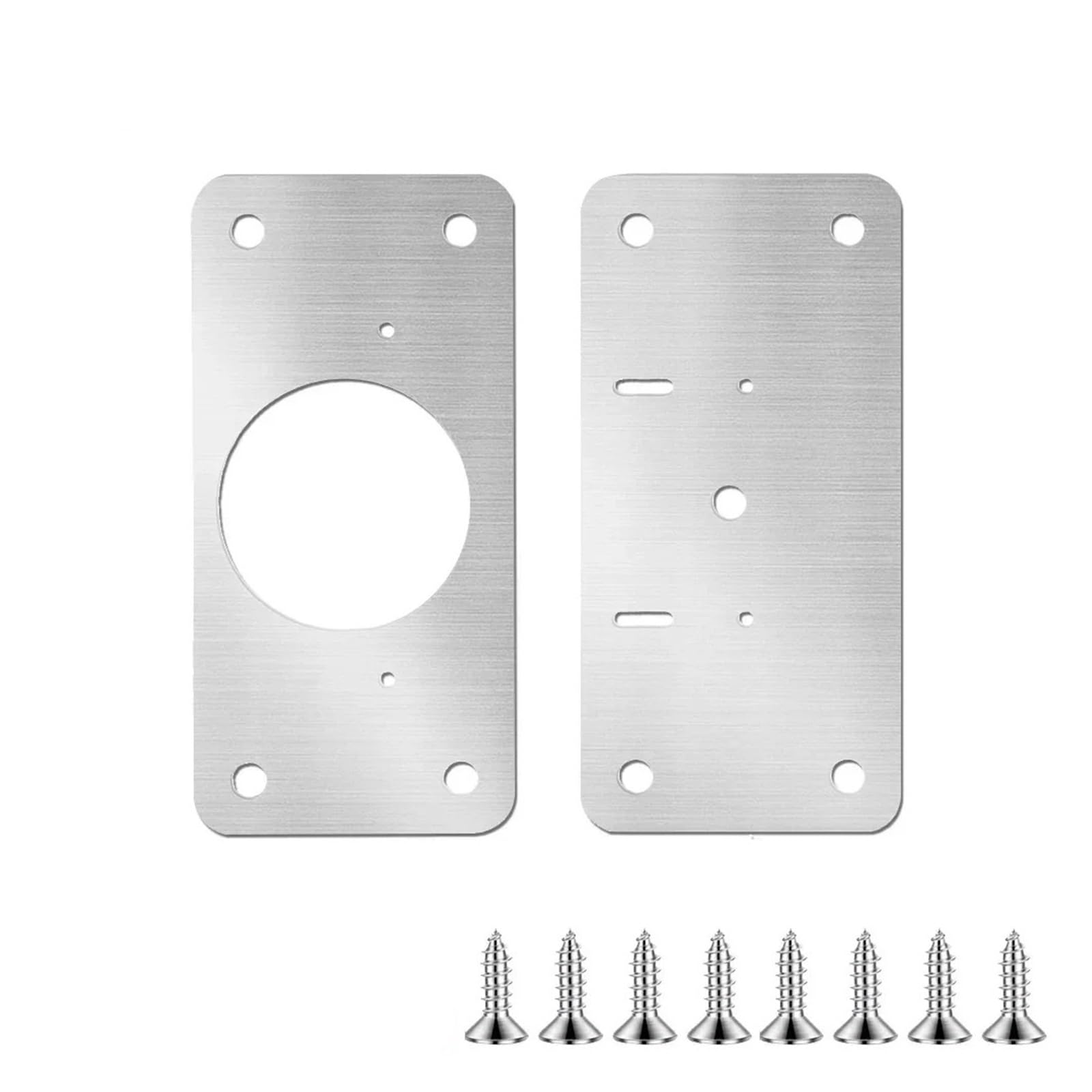 Meytxoa A-1Pair(2Pcs) Hinge Repair Plate 10/1Pairs Hinge Repair Plate Cupboard Door Mounting Tool Furniture Cabinet Hardware Stainless Steel Fixing Kit(A-1Pair(2Pcs))