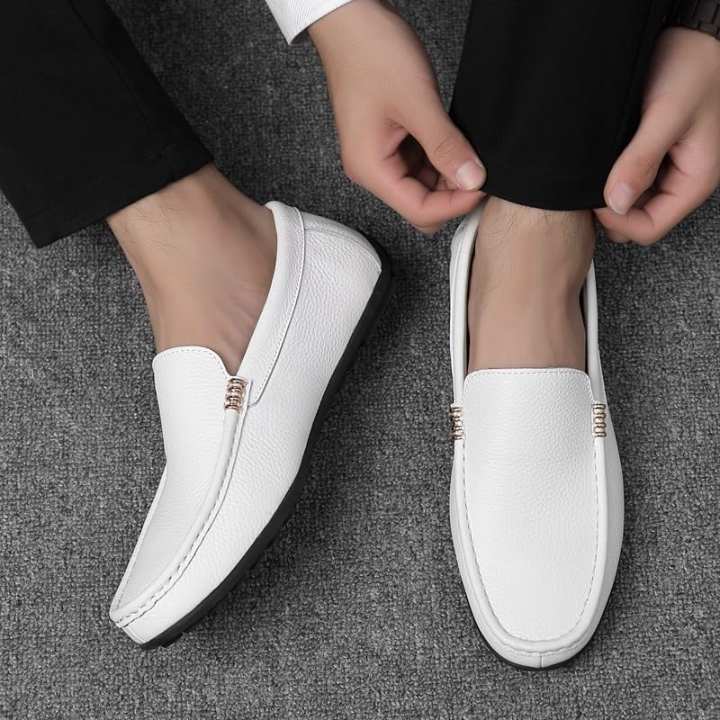 Loafers for Men Round Toe Solid Color Loafer Shoes Flexible Lightweight Anti-Slip Classic Slip-ons4
