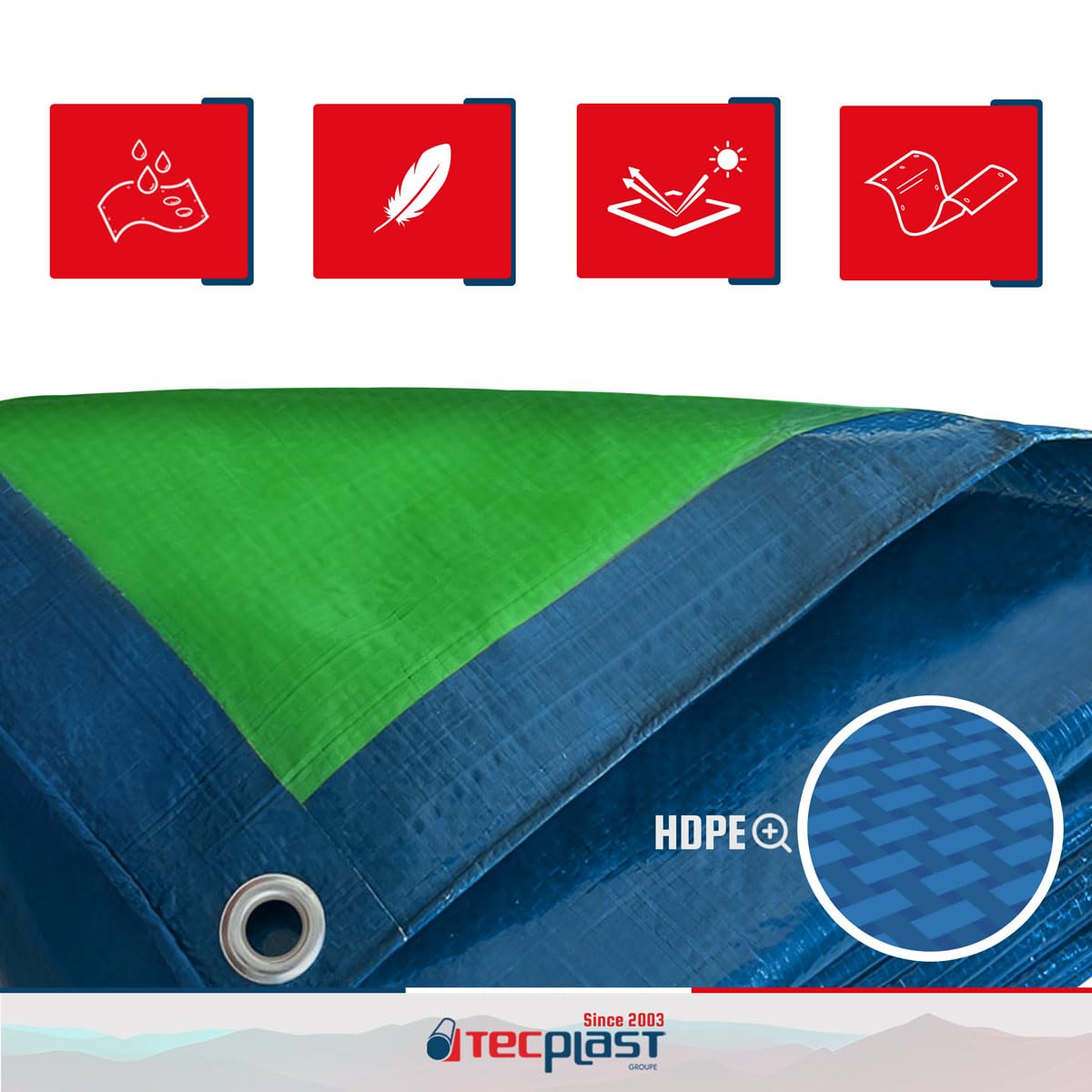 Plandeka basenowa 150 g/m² – 8 x 12 m – wodoszczelna – plandeka okryciowa do basenu – plandeka basenowa