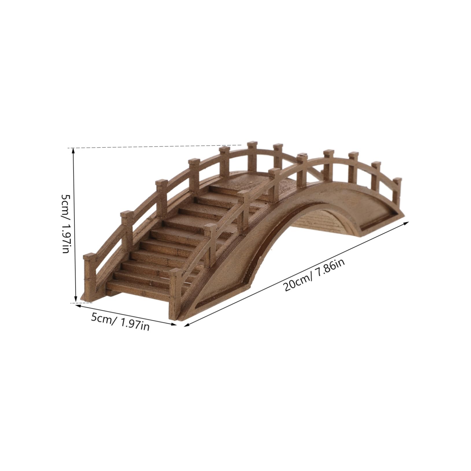 Miniatur Holzbogenbrücke Gartendekor Holz Modellbrücke für Mikrolandschaften Garten Terrasse Außendekoration
