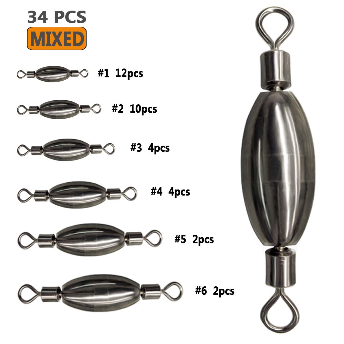 Quick Set Up Brass Fishing Sinker with Inner Swivel