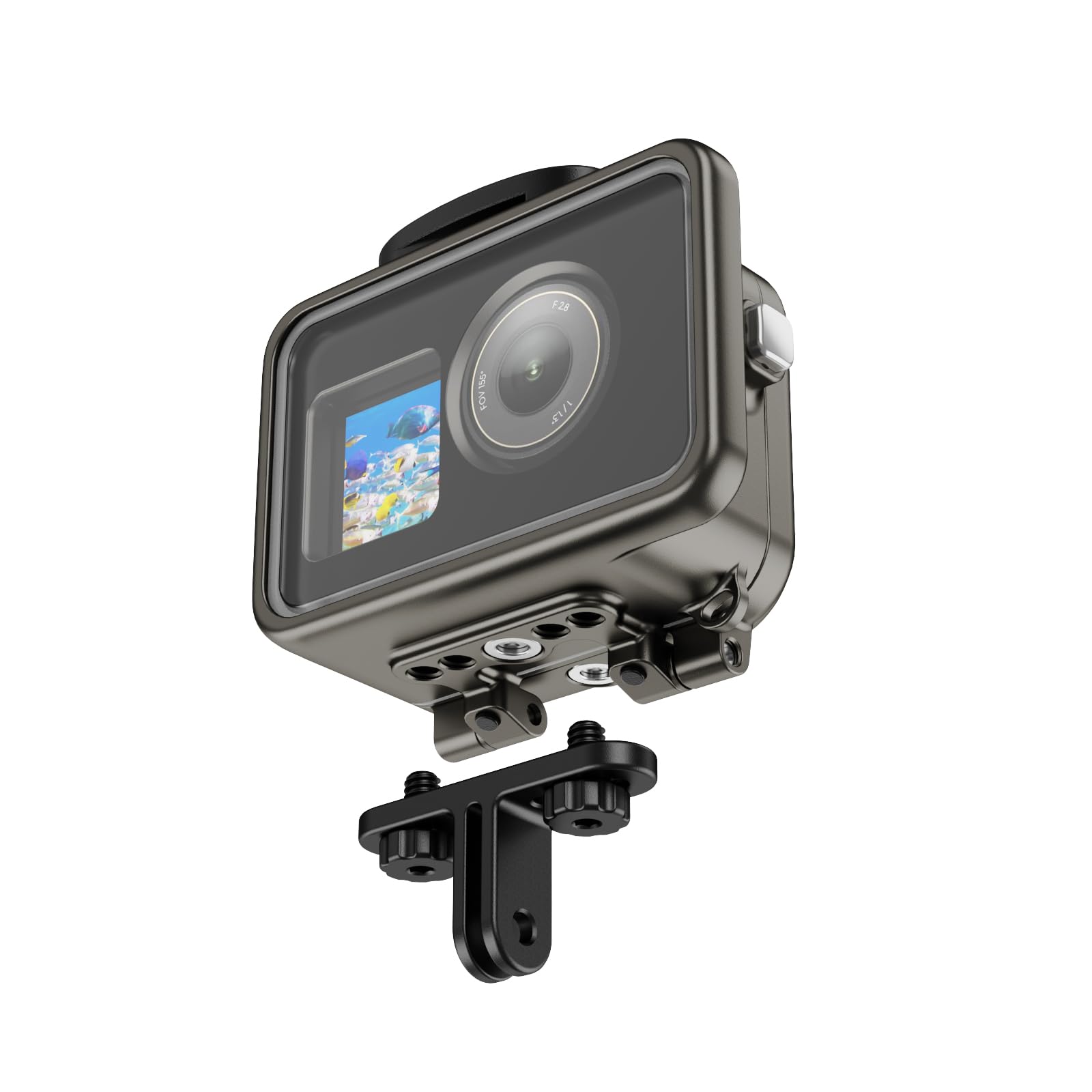 Sea Frogs Funda impermeable para cámara DJI Action 4/5 Pro, clasificación de profundidad de 200 m, funda de cámara de buceo para buceo extremo