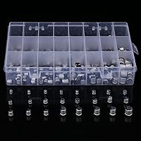 Vista 9 de Oumefar 400 condensadores, 24 valores SMD condensadores electrolíticos de aluminio, kit surtido de condensadores electrolíticos con caja