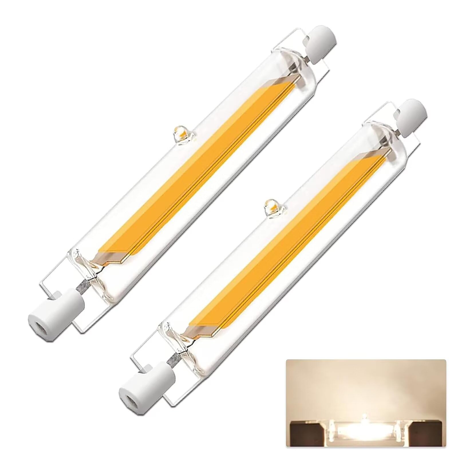R7S LED 118mm 20W Dimmbar Glühbirne, 20W R7S LED Lampen Ersetzt J118 200W Halogenlampen, LED R7S Glühbirne Naturweiß 4000K 2000LM, LED Leuchtmittel, 360°Abstrahlwinkel, Kein Flackern, 4er Pack