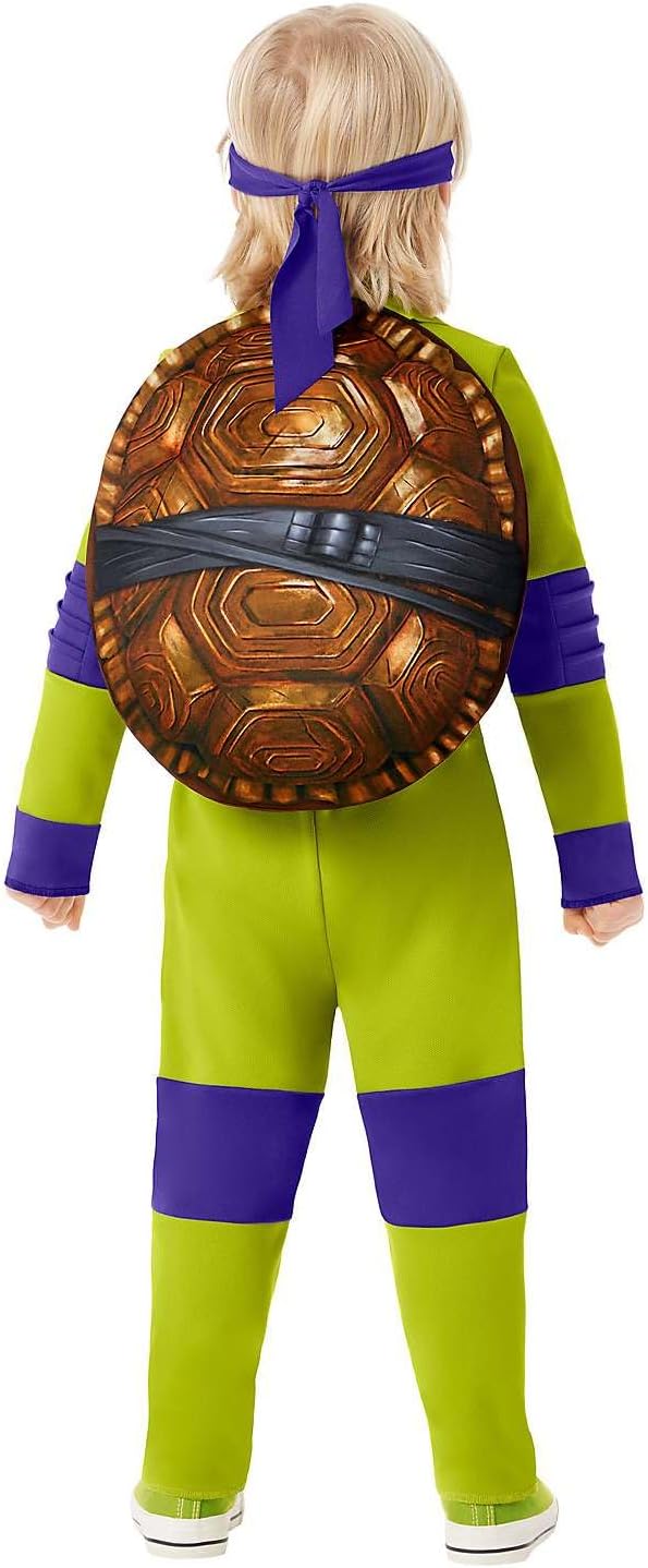 Spirit Halloween TMNT Mutant Mayhem Toddler Donatello Jumpsuit Costume, Officially Licensed, Ninja Turtles Outfit