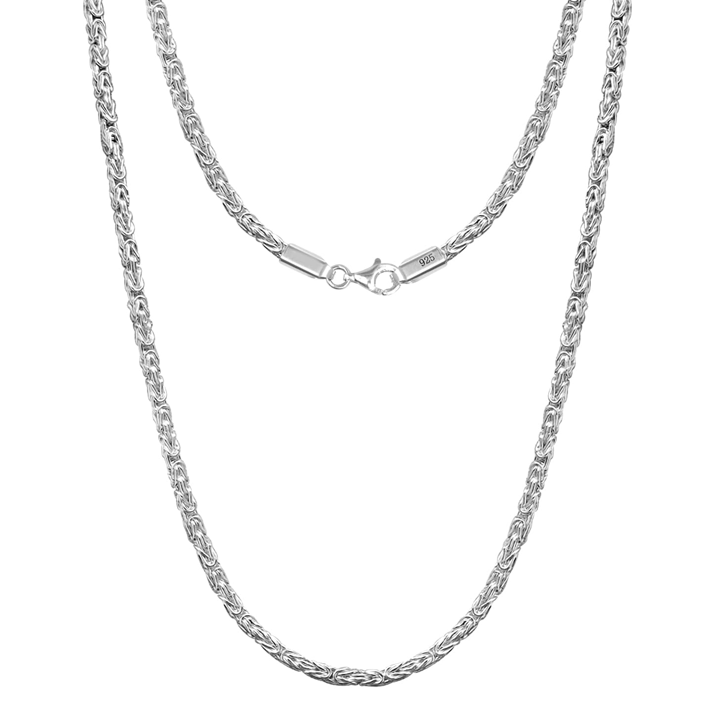 See full amazon price history chart for LeCalla 925 Sterling Silver Necklace Italian 2.5 MM Square Handmade Classic Byzantine Link Chain Necklace for Men Women with Lobster Claw Clasp 24 Inches LeCalla 925 Sterling Silver Necklace Italian 2.5 MM Square Handmade Classic Byzantine Link Chain Necklace for Men Women with Lobster Claw Clasp 24 Inches (B0DC6BRDZV) Amazon Price History, Amazon Price Tracker