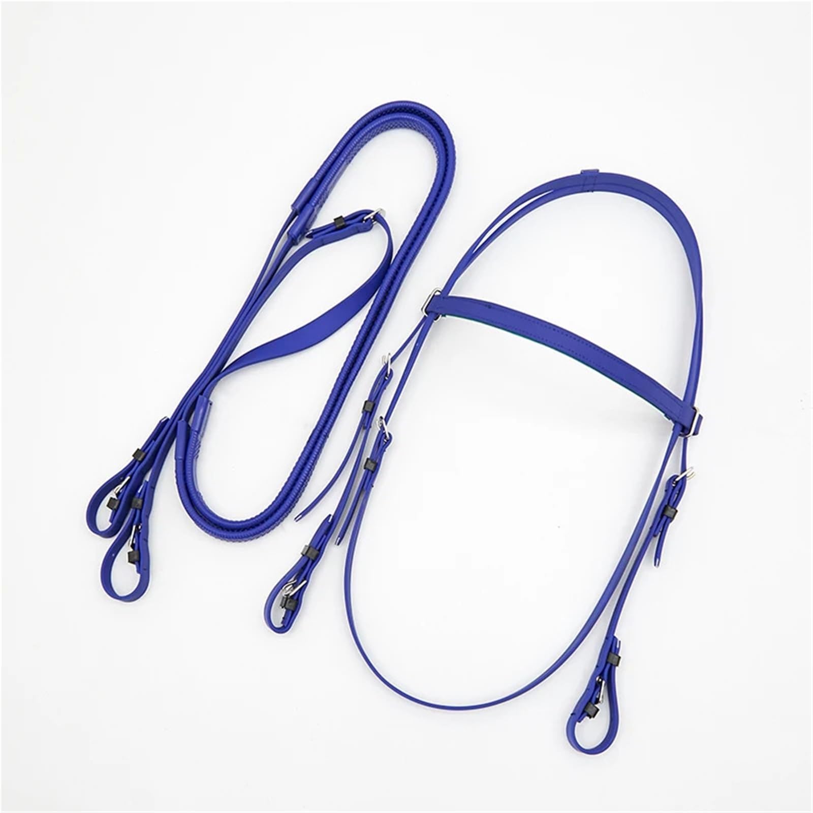 Suministros de arnés, riendas de Caballo, riendas Antideslizantes de Agua, riendas de Agua de Velocidad, Accesorios for Silla de Montar con Cabestro de Caballo para Caballos(Blue)