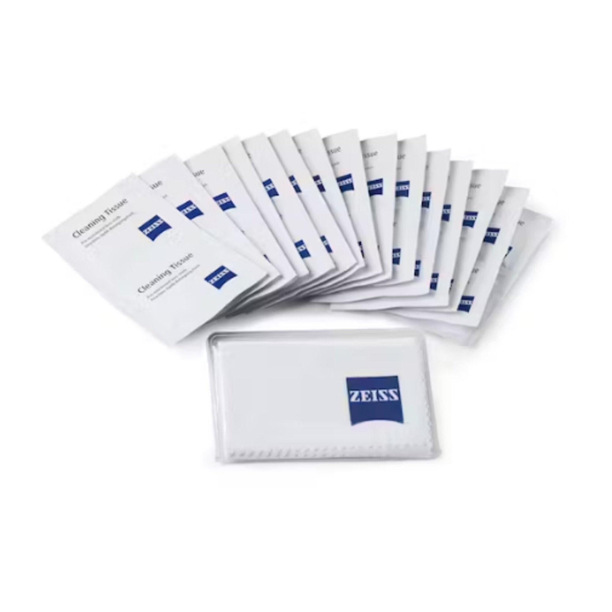 ZEISS Pre-moistened Set of 20 Cleaning Cloths - Suitable for Camera Lenses, Binoculars, Filters, Optical Lenses, LCD Screens, Laptop and Smartphone