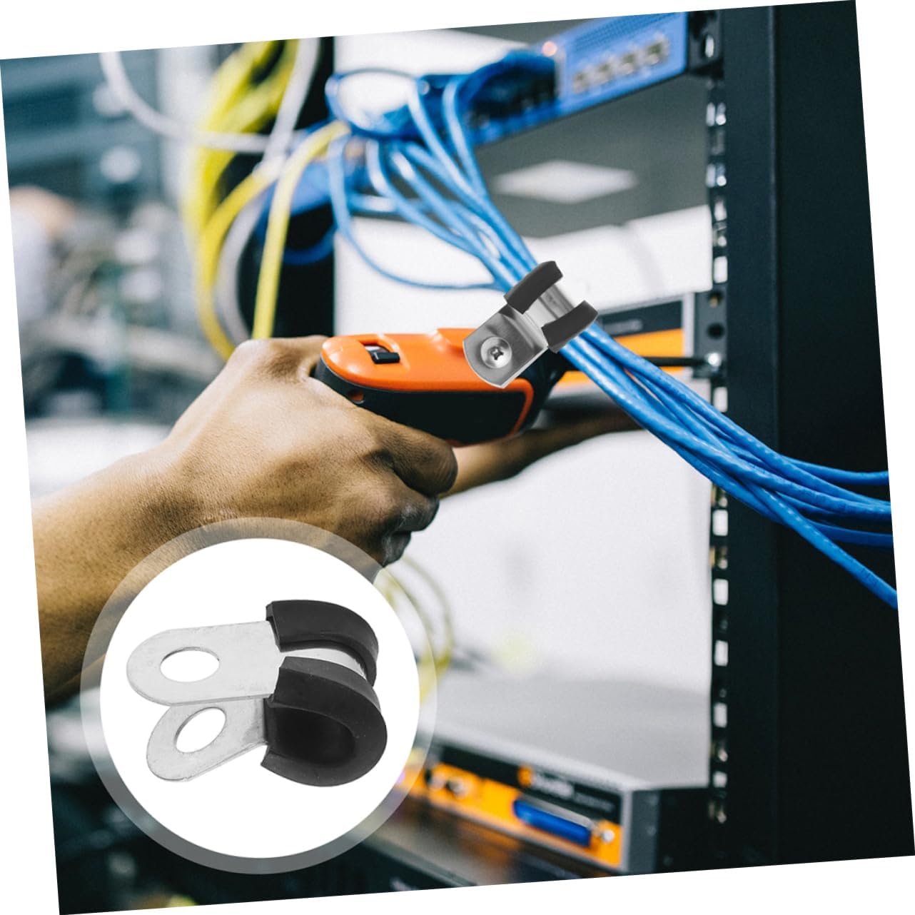 100pcs Stainless Hose Clamps Pipe Link Pipeline Clamps Cable Assortment for Wire Tube