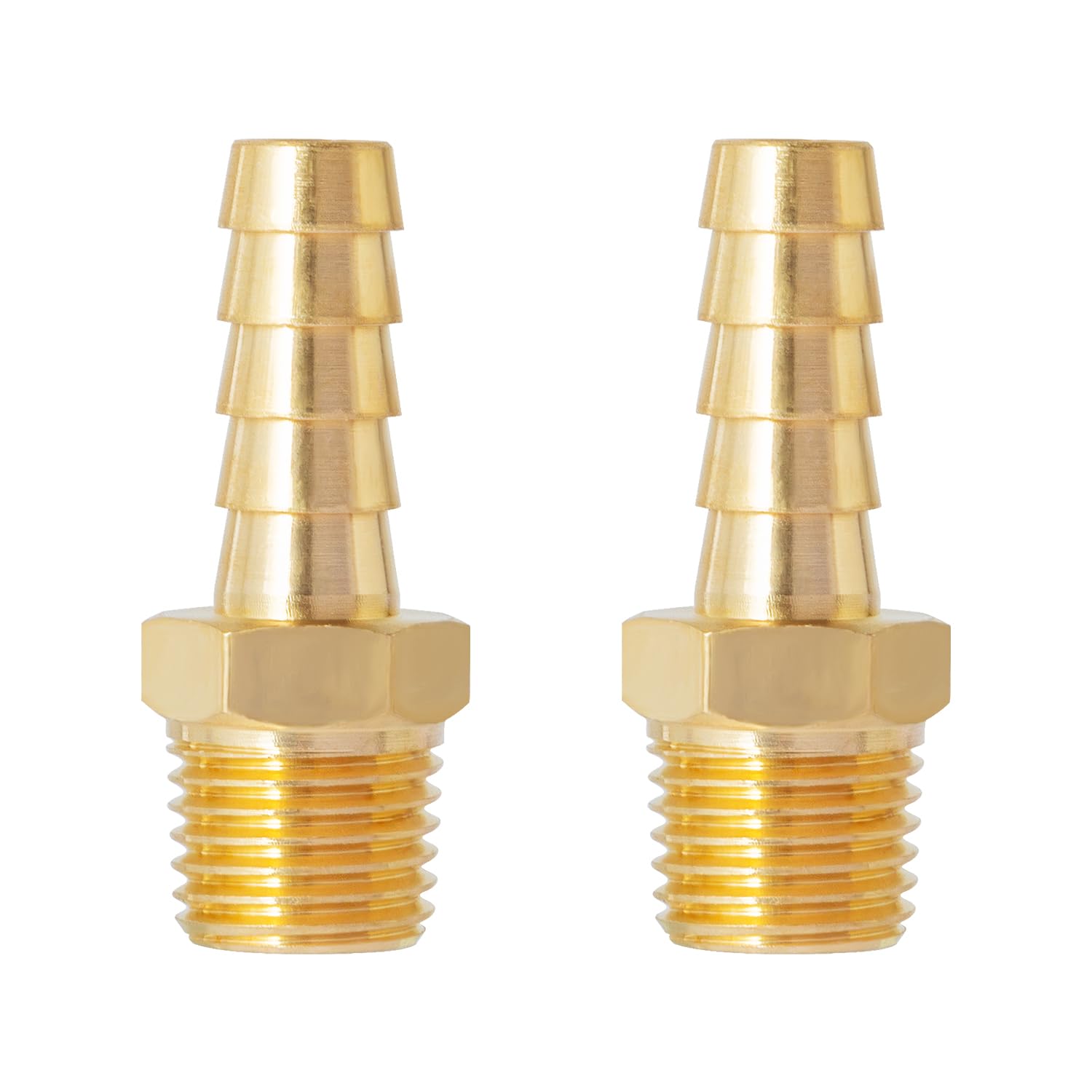 SUNGATOR 1/4" NPT to 5/16" Barb, Hose Barb Fitting, Air Hose Fitting, 2-PCS