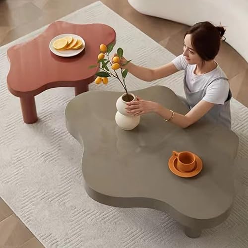 Miniatura 9 de Mesa de centro de nube irregular con 3 patas, mesa central moderna de mediados de siglo para dormitorio, sala de estar, bonita mesa auxiliar de