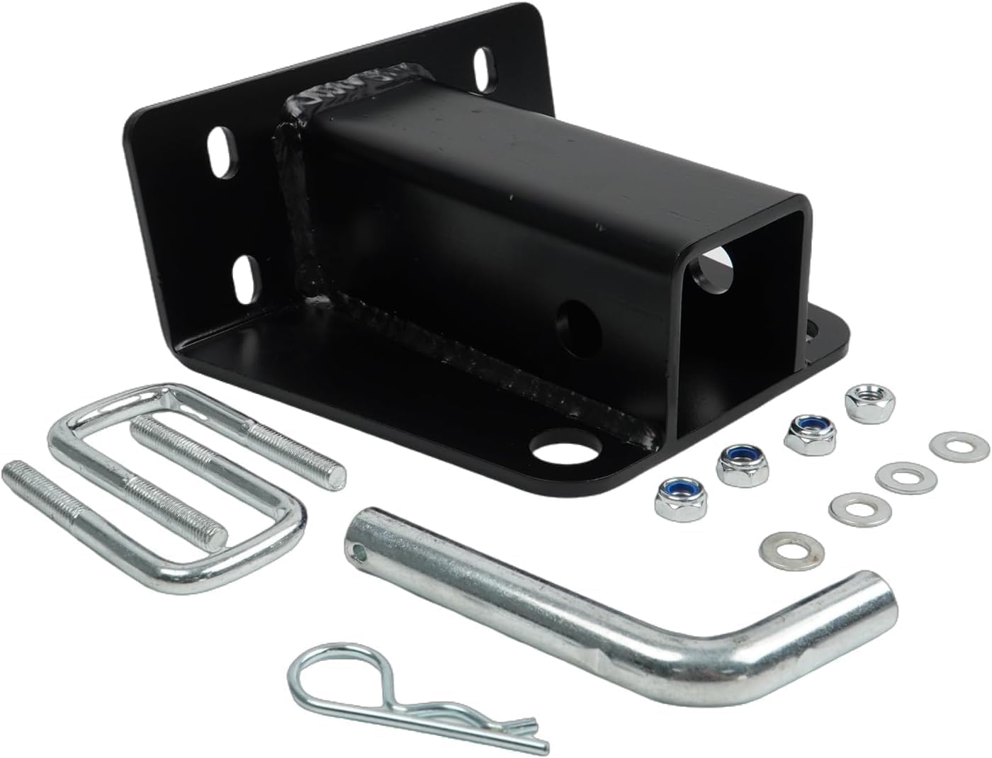 ZTUOAUMA Rear 2" Receiver Trailer Tow Hitch Kit with Mounting Hardware Pins Clips Compatible with Kawasaki Mule 600 610 SX KAF400 UTV ATVs