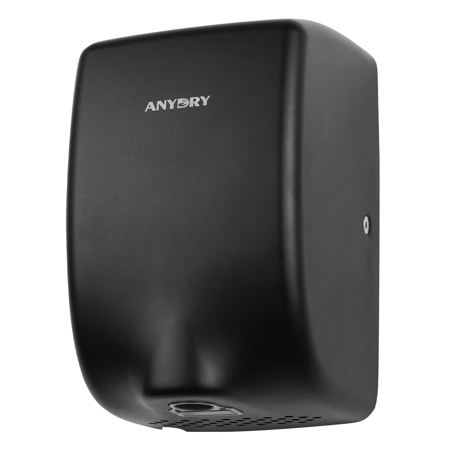 anydry Secamanos 2803Y Mini, Flujo de Aire de Alta Velocidad 1350W, Acabado en Acero Inoxidable Mate Negro, Diseño Compacto para Uso Comercial y doméstico(Mate Negro)