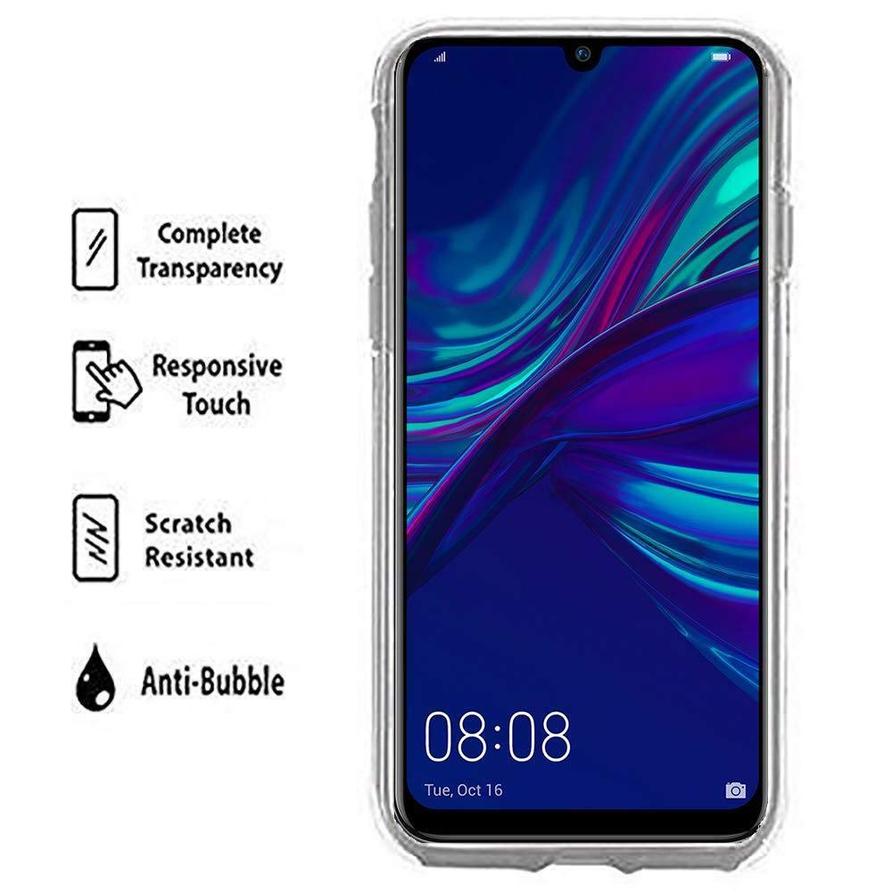 COPHONE - Cover per Huawei P Smart 2020 100% trasparente a 360 gradi protezione totale morbida anteriore + rigida posteriore. Custodia touch antiurto a 360 gradi per Huawei P Smart 2020