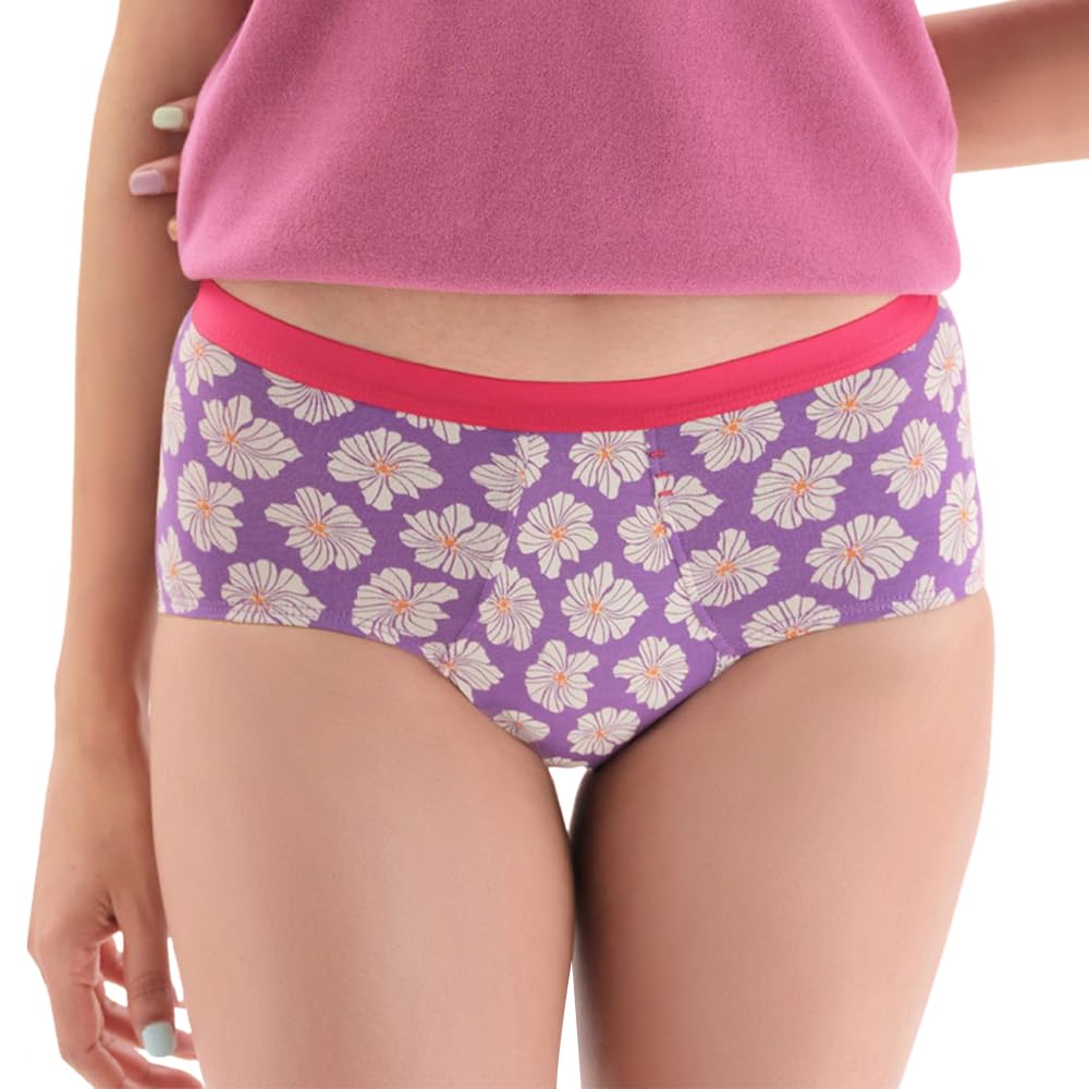 mahina Teen Period Panty for Girls | Indie Floral | Mid-Rise | Cotton, Leak-Proof, Body-Safe, Reusable, Beginner Friendly, Stain & Rash-Free-picture-56