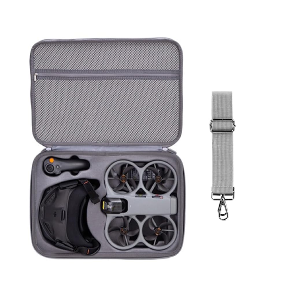 Futerał do DJI Avata 360 Gogle N3 Motion Fly More Combo, przenośna torba podróżna do przechowywania, organizer o dużej pojemności, z paskiem na ramię, wodoodporna osłona ochronna z PU, szary, Etui do