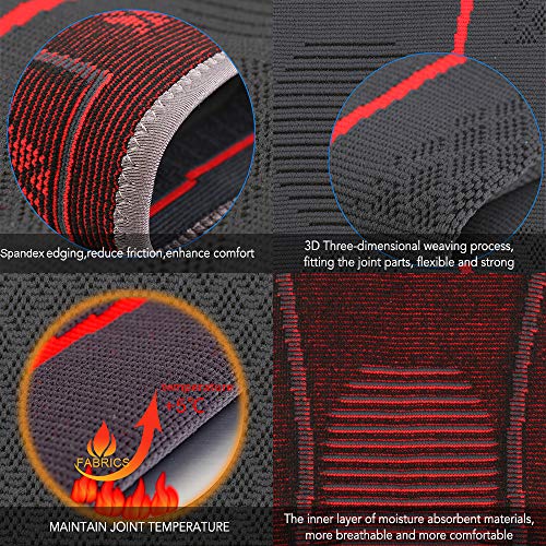 Apoio de cotovelo, Andoer Suporte de cotovelo manga cotovelo cinta manga de compressão homens mulher