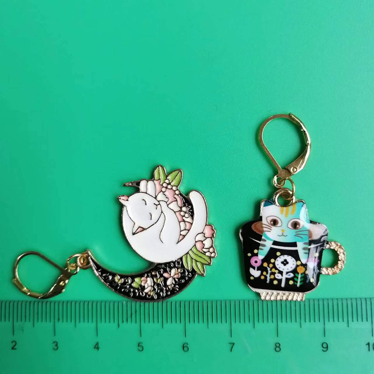 Sexyppl 6pcs Cat Crochet Removable Locking Stitch Markers for Knitting and Crocheting Cute Metal Charms Great Gift Knitting Supplier
