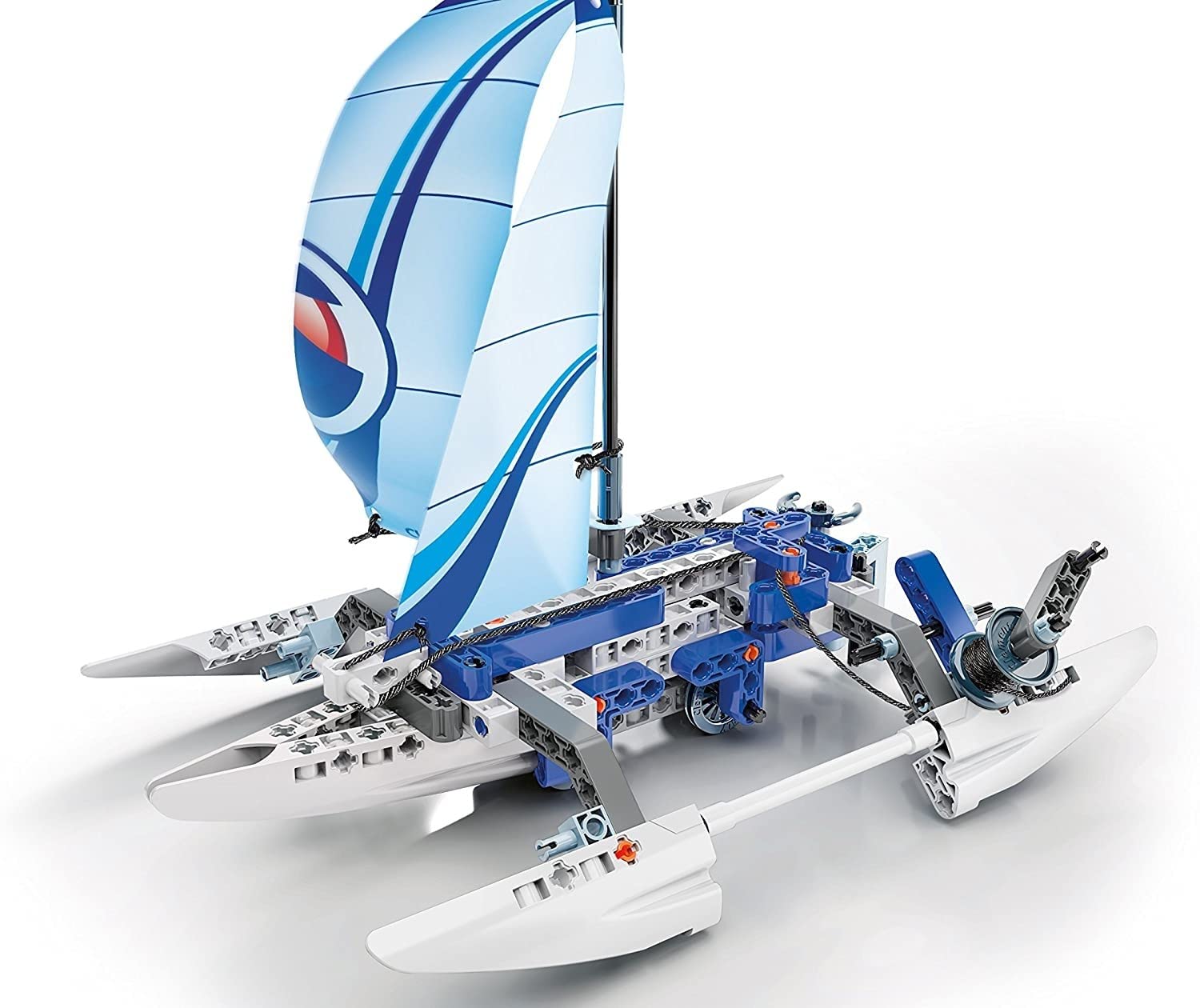 Clementoni - 19048 - Scienza e Gioco - Laboratorio di Meccanica - Trimarano + Moto d'Acqua - Made in Italy - Set Costruzioni Bambini 8 Anni+ (Versione in Italiano)