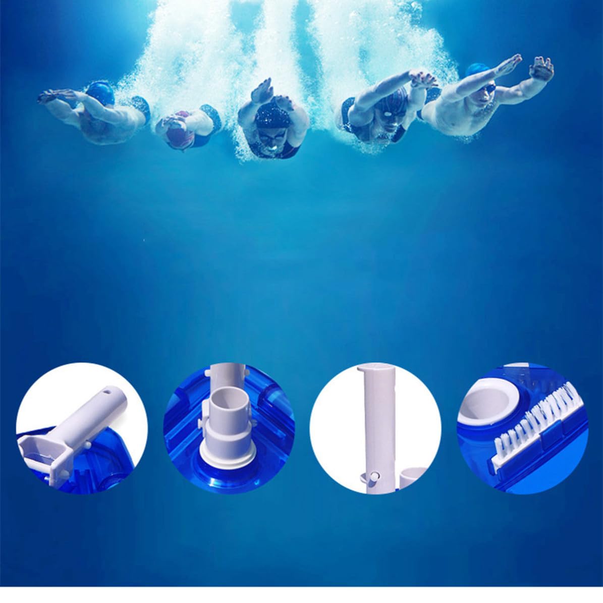 Cabezal Azul Triangular Transparente Aspiración de SPA Piscina