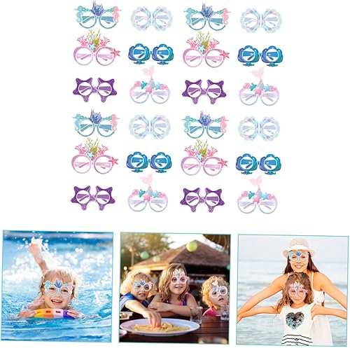Miniatura 2 de Abaodam 48 lentes de sirena bajo el mar, regalos para fiestas, fotomatón, accesorios hawaianos sobre gafas