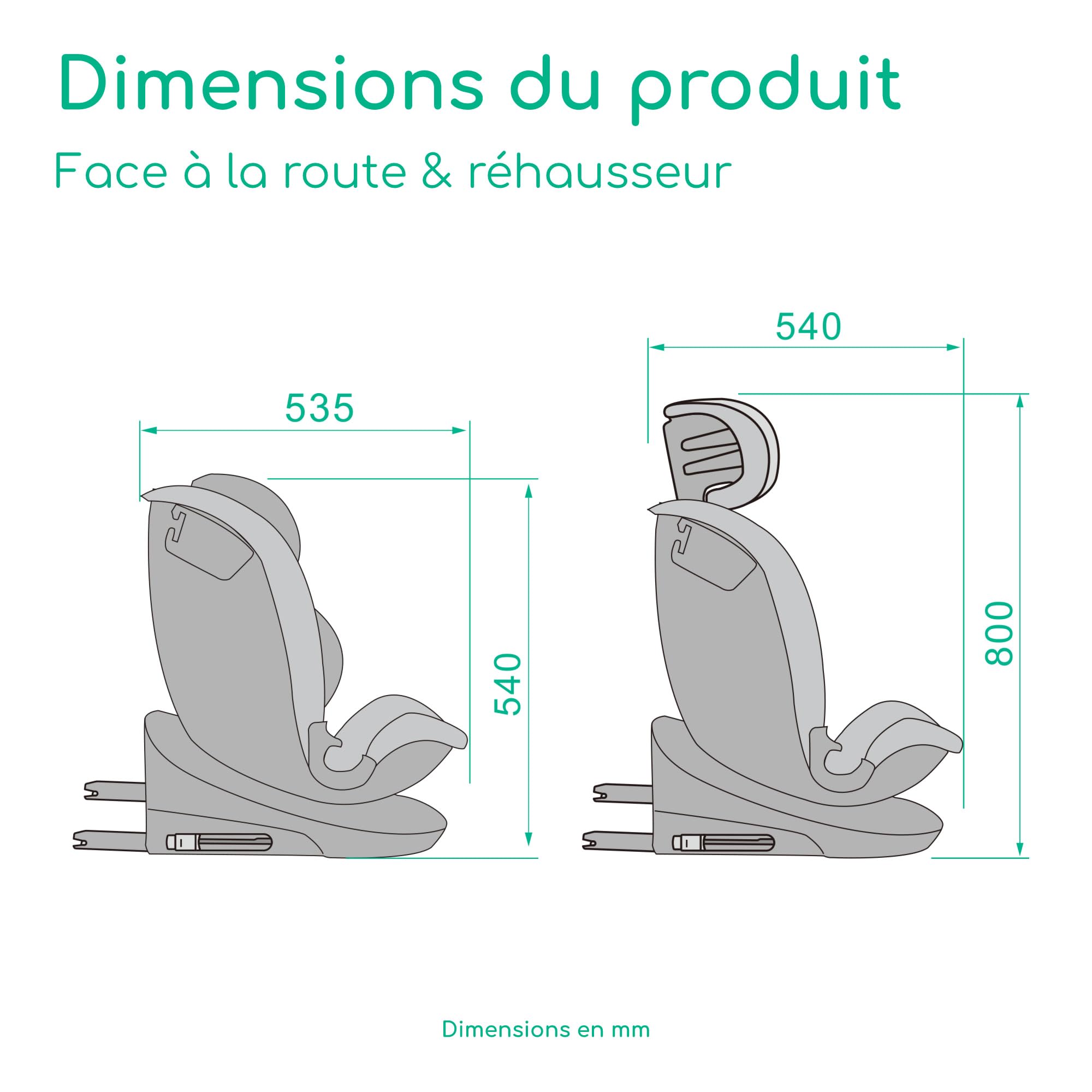 Bebeconfort RevolveFix 360 i-Size Siège Auto Pivotant 360° ISOFIX 0-12 Ans 40-150 cm Full Black