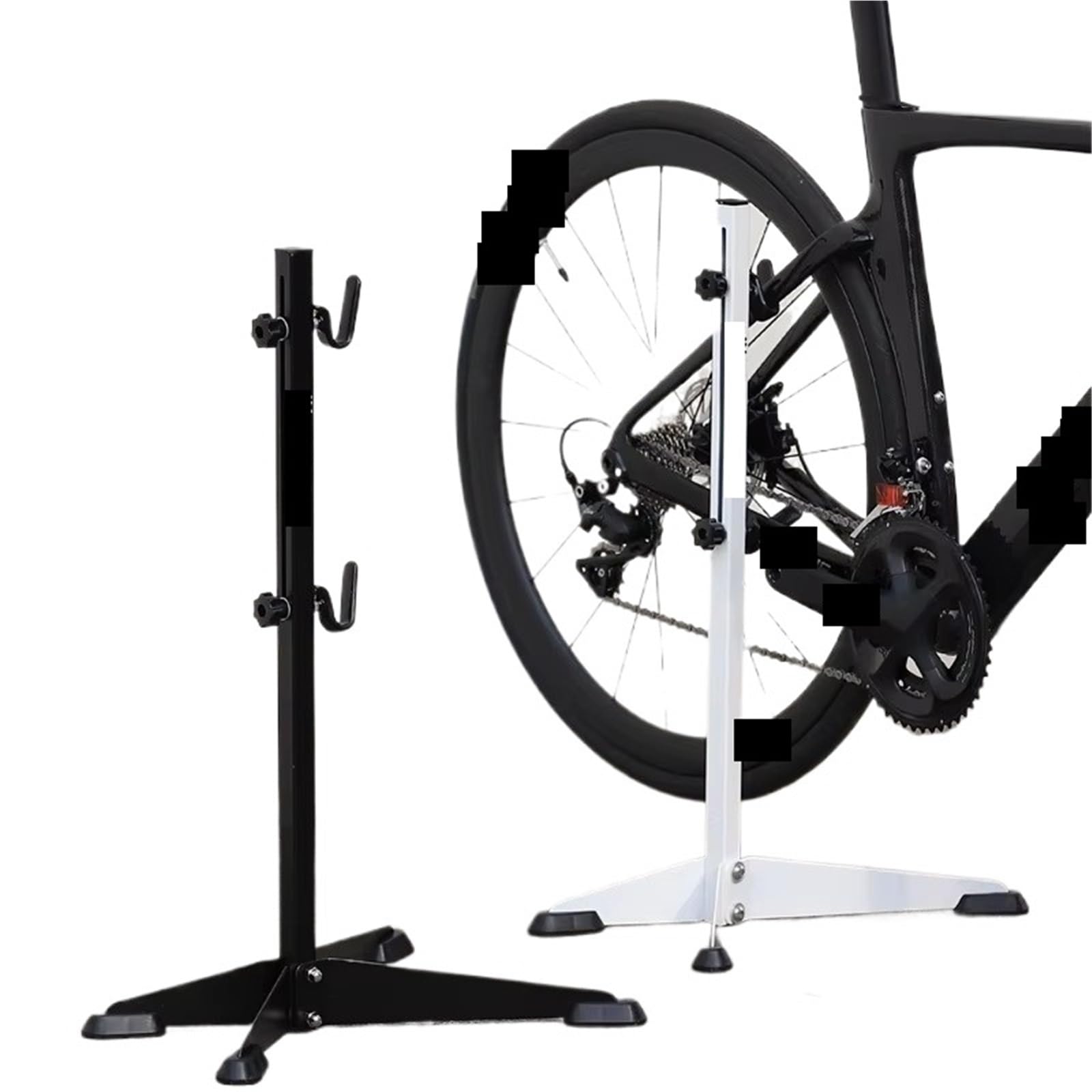 Pied Atelier Velo Support de stationnement for vélo, Support de sol amovible for vtt, rangement polyvalent, peu encombrant, Support d'entretien de vélo de route(White)