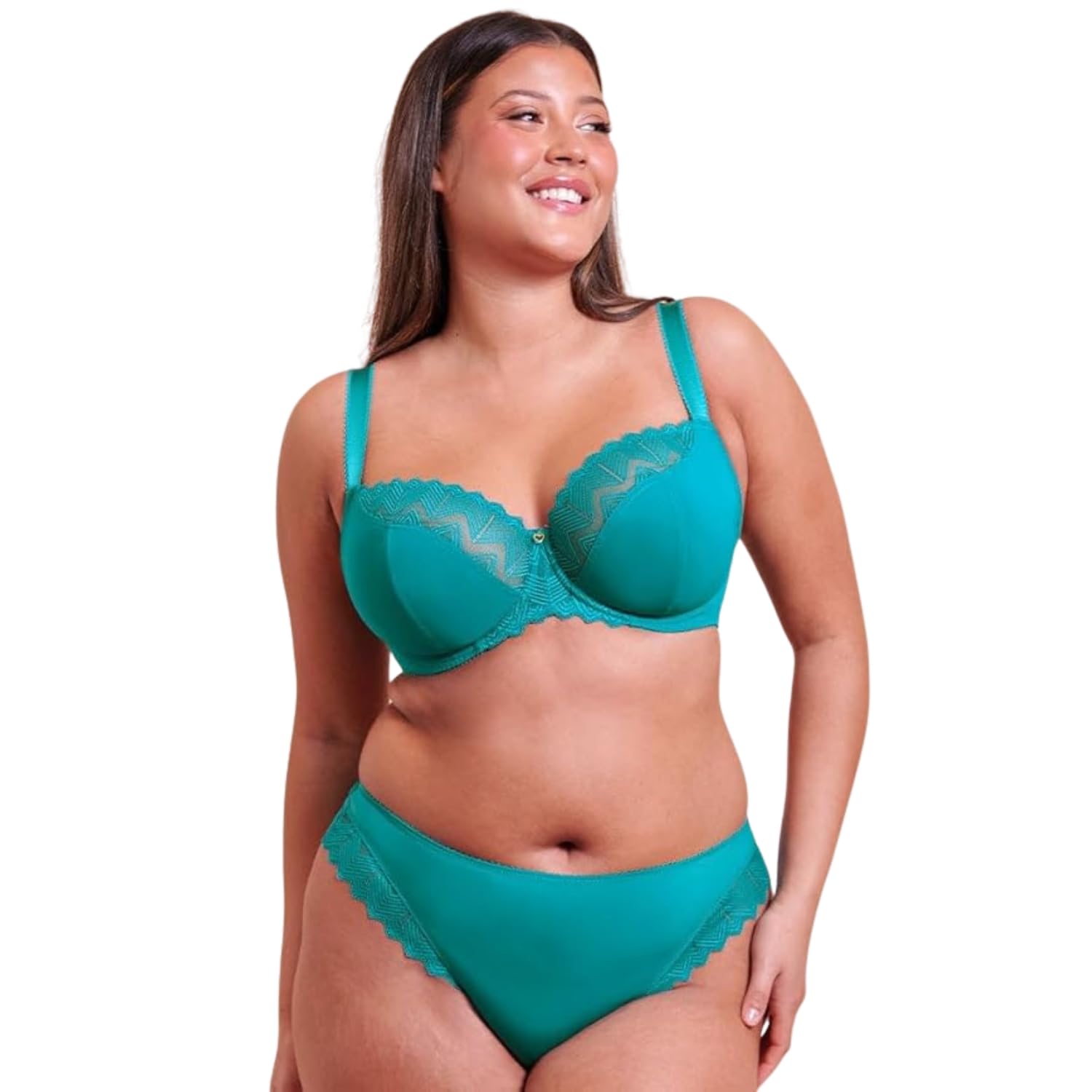 Curvy Kate Women's Teal Blue Wild One Balcony Bra Underwired Lingerie, 34Ff